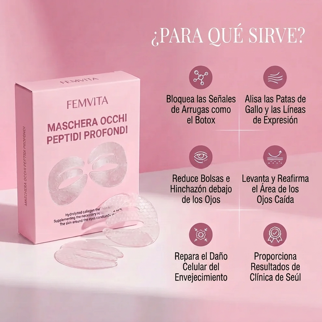Mascarilla para Ojos de Colágeno con Péptidos Profundos