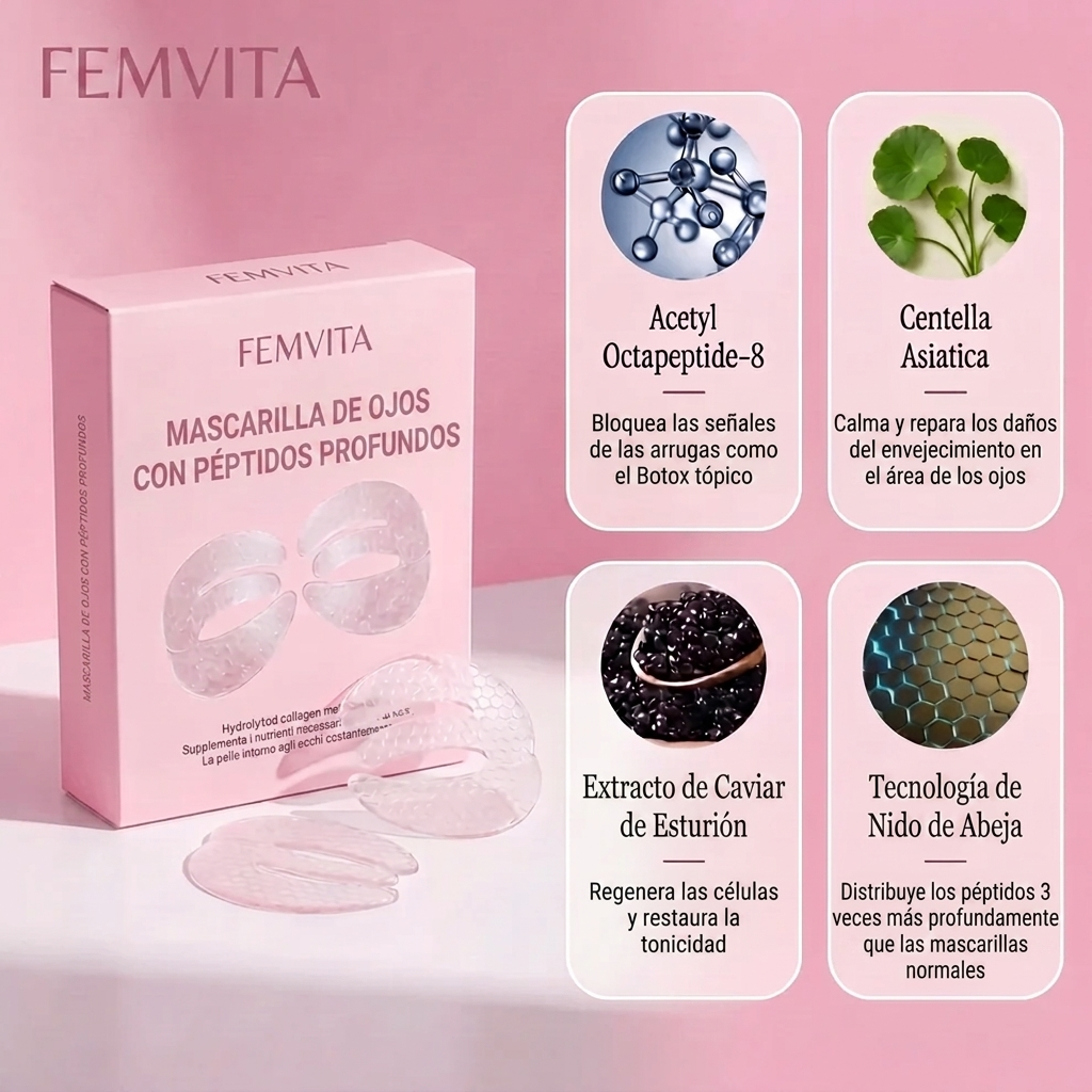 Mascarilla para Ojos de Colágeno con Péptidos Profundos