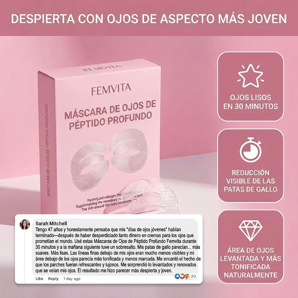 Mascarilla para Ojos de Colágeno con Péptidos Profundos