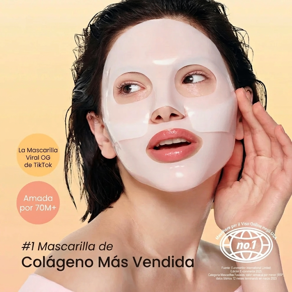 Mascarilla Facial de Bio-Colágeno para Hidratación Profunda