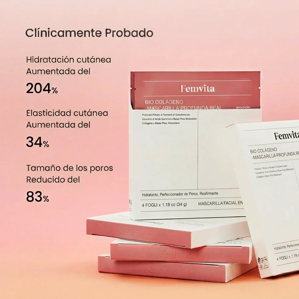 Mascarilla Facial de Bio-Colágeno para Hidratación Profunda