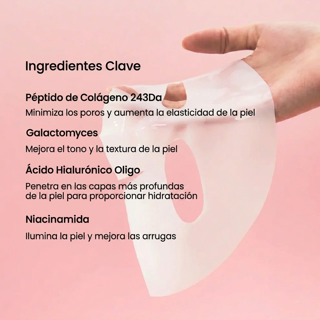 Mascarilla Facial de Bio-Colágeno para Hidratación Profunda